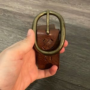 Brown leather belt